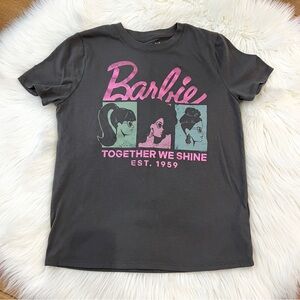 abercrombie kids Barbie Graphic Tee in Black with Pink & Mint